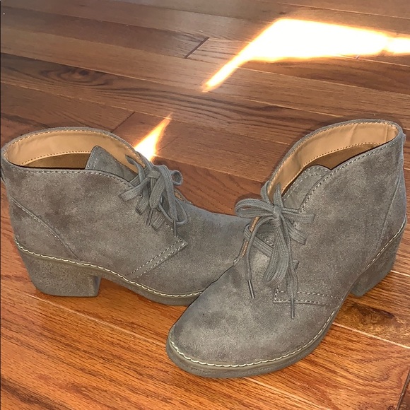 Mossimo Supply Co. Shoes - Mossimo Supply Co. Taupe suede lace up booties 6.5